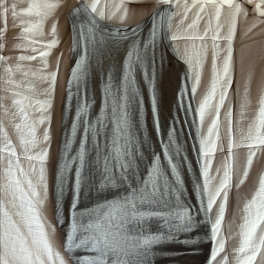 Gray open back lululemon tank top